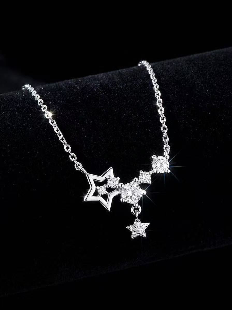 Original Sparkling Star Whisper Necklace, 925 Sterling Silver