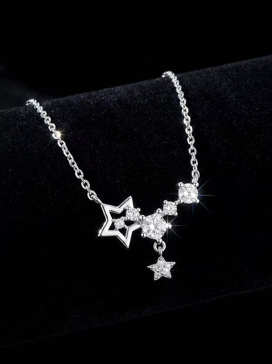Original Sparkling Star Whisper Necklace, 925 Sterling Silver