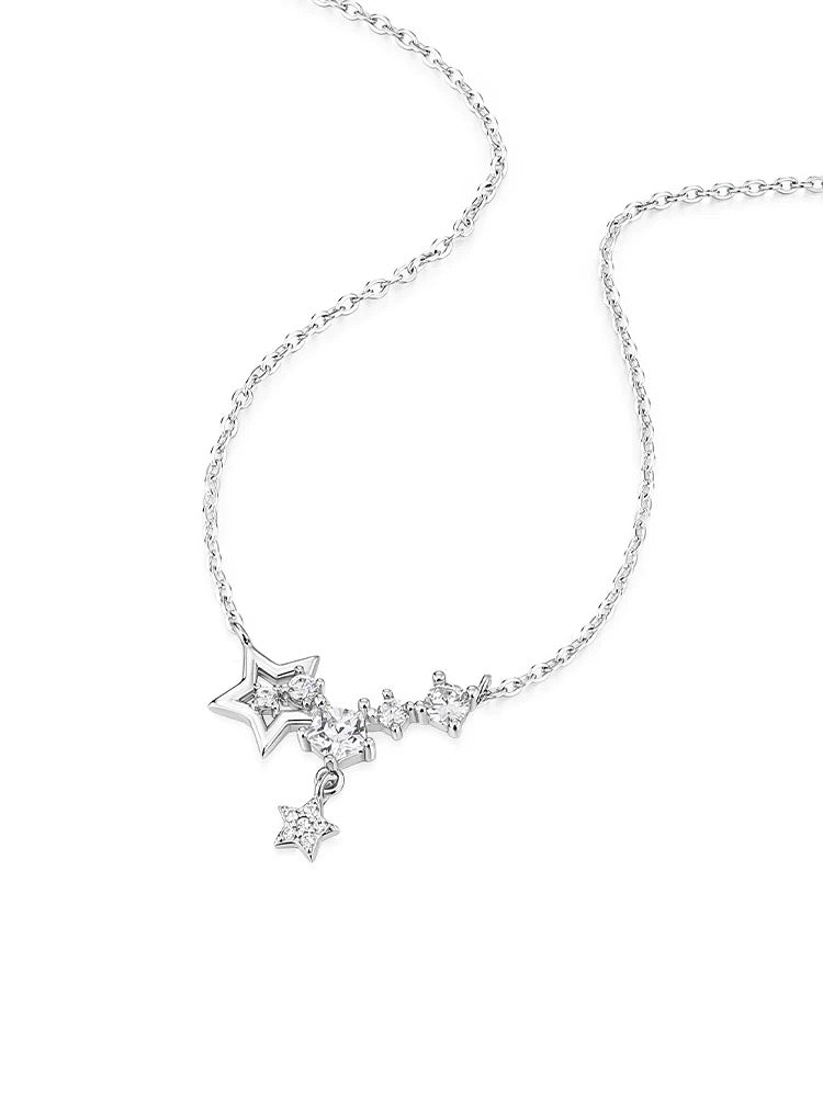 Original Sparkling Star Whisper Necklace, 925 Sterling Silver